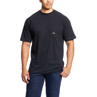 Ariat Rebar Cotton Strong - T Shirts Zwart Heren - 16534-910